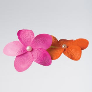 Epingle à fleur avec perle en plastique nacré