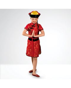 Déguisement rouge fille chinoise